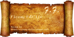 Ficzay Félix névjegykártya